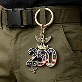 economico 250° Anniversario degli Stati Uniti-Portachiavi da 10 pezzi per il 250° anniversario degli Stati Uniti, portachiavi con bandiera americana del corpo dei Marines 1776-2026, regali per veterani per cittadini statunitensi, decorazioni