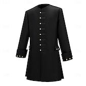 baratos Tops-Retro Vintage Rococó Vitoriano Casacos Manga Comprida Traje Real Fantasia Homens Dia Das Bruxas Carnaval feira renascentista LARP Adulto Blusa