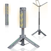 Недорогие Кемпинговые фонари и фонари-Аккумуляторный кемпинговый и рабочий фонарь на 8000 мАч с регулируемой подставкой, длина 1 метр, мощность 3000 люмен, беспроводной рабочий фонарь с 3 регулируемыми головками, диммируемый аварийный