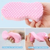 cheap Bathing &amp; Personal Care-5pcs Magic Exfoliating Body Scrubber,3D Super Soft Exfoliating Bath Sponge, Removes Dead Skin and Impurities from Body-Skin Friendly and Reusable for Adults Children
