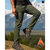 זול תחתונים-בגדי ריקוד גברים מכנסיים לטיולי הליכה מכנסיים רכיבה על אופניים מעיל חורף מכנסי פליסה חורף סתיו חיצוני רגיל עמיד למים עמיד חם מכנסיים כיס ירוק צבא אפור כהה