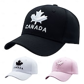 tanie Zapasy imprezowe i imprezowe-czapka baseballowa z haftowanym liściem klonu kanadyjskiego dla mężczyzn &amp;Damski regulowany bawełniany kapelusz typu dad hat, pamiątkowy kapelusz przeciwsłoneczny w stylu kanadyjskiej flagi
