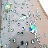 economico Abiti da Pattinaggio Artistico-Abito da pattinaggio artistico Ragazze Pattinaggio sul ghiaccio Vestito Azzurro cielo Patchwork Orlo asimmetrico Elasticizzato Allenamento Competizione Vestiti da pattinaggio sul ghiaccio Classico
