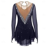 economico Abiti da Pattinaggio Artistico-Abito da pattinaggio artistico Ragazze Pattinaggio sul ghiaccio Vestito Lilla blu navy Nero Patchwork Schiena aperta Elasticizzato Allenamento Competizione Vestiti da pattinaggio sul ghiaccio