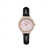 preiswerte Quarz-Uhren-Muttertagsgeschenk 1 originale Business-Stil Perlmutt-Muster-Uhr modische Damen-Uhr Ipx7 wasserdicht Freizeit Sport Quarz-Armbanduhr für Frauen Box