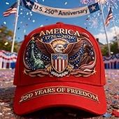  орёл & свобода  &Бейсболка с американским флагом, посвященная 250-летию США (1776–2026), патриотическая вышитая кепка с символикой США, подарок к празднованию полувекового юбилея.