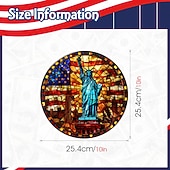  4 stuks 4 juli stickers, onafhankelijkheidsdag botsingswaarschuwing sticker dubbelzijdig gekleurd elektrostatisch raamsticker (verwijderbaar)