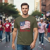  Patriotic T-shirt Graphic Tee USA Retro Vintage Patriotic T-shirt Sleeve 1776-2026 for Unisex Adults' 3D Print  for Independence Day / the Fourth of July 4th of July Party
