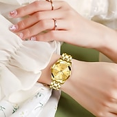 ieftine Ceasuri Quartz-ceas de damă, ceas de lux cu farmec pentru femei, decorațiuni cu diamante, funcție de calendar, afișaj cu lumină de noapte, ceas casual la modă pentru femei, cele mai bune accesorii pentru femei și