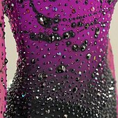 economico Abiti da Pattinaggio Artistico-Abito da pattinaggio artistico Per donna Pattinaggio sul ghiaccio Vestito Lilla Patchwork Schiena aperta Elasticizzato Allenamento Competizione Vestiti da pattinaggio sul ghiaccio Classico Cristallo