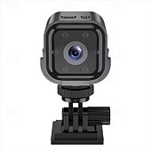 お買い得  屋内IPネットワークカメラ-ミニセキュリティカメラ Wi-Fi、1080p HD ワイヤレスベビーシッターカメラ、ナイトビジョン、動体検知アラート、回転式ブラケット付きポータブルペットモニター、屋内ホームオフィス監視用、ブラック