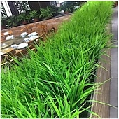 olcso Műnövények és zöld növényzet-6 csokor műzöld, 7 ágú mű rozmaring páfrány, mű lombozat faldekorációhoz, örökzöld kerti dekoráció