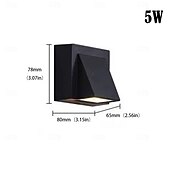 abordables appliques murales extérieures-Extérieur LED Moderne Appliques Murales Extérieures Salle de bain Extérieur Aluminium Applique murale IP65 85-265V 3 W