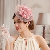 economico Fascinatori &amp; Cappelli-affascinante Gentildonna Floreale Costume Per donna Mascherata Tè Ascot Festival delle corse di cavalli Adulti Copricapo
