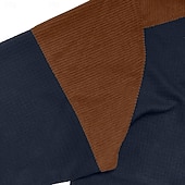 economico T-shirt in maglia waffle-Per uomo Maglietta Waffle Maglietta Maglia Henley a nido d'ape Manica Lunga Henley Primavera &amp; Autunno Tinta unica Patchwork Tradizionale / Vintage Casual Blocco di colore Puro Casuale Casa All'aperto