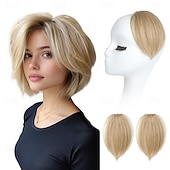 tanie Grzywki-doczepiane włosy, 2 sztuki 6-calowych krótkich, grubych doczepianych włosów, dodających objętości doczepianych włosów dla kobiet