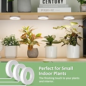 baratos Luz LED Ambiente-Luminária de cultivo LED circular com 1/2/3/4 LEDs, 48 LEDs, temporizador de 3/9/12 horas, 3 modos de cor, brilho ajustável, alimentação USB 5V, ideal para plantas de interior, hidroponia, hortaliças