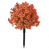 24 Inch Artificial Flower Stake Outdoor Decor Violet  Boxwood Topiary Ball Trees Multi-Color Garden Stakes for Yard & Lawn, No Fade Heavy Duty Plastic, All Season Decoration