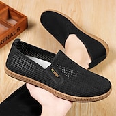 voordelige Slip-On Casual Schoenen-Casual instapschoenen voor heren, lichtgewicht en ademend, perfect voor zomervakanties en stranduitjes.