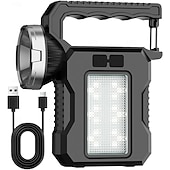 olcso Elemlámpák-újratölthető zseblámpa, ultra fényes LED-es zseblámpa, napelemes LED-es zseblámpa, nagy lumenű, szuper fényes kiegészítők, kézi zseblámpa kültéri használatra, túlélésre és otthoni biztonságra