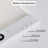 baratos Luzes de leitura-Luminária de leitura LED recarregável, transparente e plana, com 3 cores. &amp;Luzes de leitura com temporizador e intensidade ajustável para leitura noturna, luminária de painel para desenho com