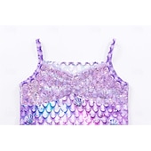  sereia Princesa sereia Vestidos Fantasia de festa temática Fantasias for Para Meninas Infantil Crianças Carnaval Baile de Máscaras Festa Feriado