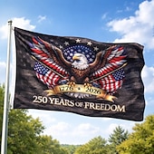 Недорогие 250-летие-Флаг США к 250-летию независимости, легкий однослойный патриотический флаг для использования на открытом воздухе, памятный флаг Дня независимости Америки 1776-2026.