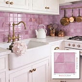 abordables Pegatinas de pared-Paquete de 10 paneles decorativos de pared 3D, azulejos de vinilo vintage de epoxi para salpicadero de cocina, adhesivos autoadhesivos despegables, aptos para cocinas, baños, lavanderías y vehículos