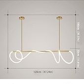 お買い得  ラインデザイン-120 cm シングルデザイン シャンデリア メタル シリカゲル アーティスティック モダンスタイル スタイリッシュ 塗装仕上げ LED 110-120V 220-240V