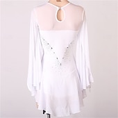 economico Abiti da Pattinaggio Artistico-Abito da pattinaggio artistico Ragazze Pattinaggio sul ghiaccio Vestito Bianco Blu marino scuro Azzurro cielo Patchwork Nappa Alta elasticità Allenamento Competizione Vestiti da pattinaggio sul