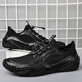 Χαμηλού Κόστους Καθημερινά Sneakers-Ανδρικά παπούτσια πεζοπορίας από τεχνητό δέρμα, αναπνεύσιμο σχέδιο για ενεργό τρόπο ζωής, ιδανικά για υπαίθριες περιπέτειες