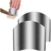 economico Utensili e gadget da cucina-protezione per le dita in acciaio inossidabile per il taglio, protezione antitaglio per le dita, strumento di sicurezza da cucina per affettare verdure, carne e tritare