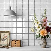 abordables Pegatinas de pared-Paquete de 10 paneles decorativos de pared 3D, azulejos de vinilo vintage de epoxi para salpicadero de cocina, adhesivos autoadhesivos despegables, aptos para cocinas, baños, lavanderías y vehículos