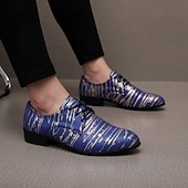 Недорогие Дерби туфли-Мужские туфли из искусственной кожи в красно-золотую полоску – стильная формальная обувь для свадеб и деловых мероприятий.