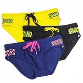preiswerte Badehosen &amp; Boardshorts-Herren Badeshorts Badehose Badehosen Patchwork Punkt Kordelzug Schnelltrocknend Elastisch Atmungsaktiv Unterteile Surfen Wassersport Schwimmen Sommer