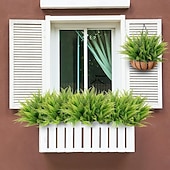 levne Umělé rostliny a zeleň-20 svazků umělých rostlin bostonské kapradiny, UV odolných, realistických, umělých keřů, venkovní zelené rostliny, umělé plastové rostliny pro domácí zahradu, vnitřní a venkovní dekoraci