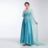 abordables Déguisements pour femmes-Elsa Robe Costume de cosplay Cosplay Robe de vacances for Femmes Adulte Noël Carnaval