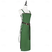 ieftine Rochie-Retro / vintage Medieval Renascentist Lung Rochii Curea în Talie Viching Costume de fancy Pentru femei Viching Halloween Carnaval Târgul Renașterii LARP Petrecere cu tematică retro Adulți Rochie
