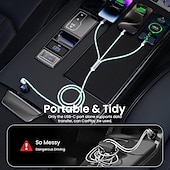 economico Luci decorative-Cavo di ricarica luminoso 3 in 1, cavo di ricarica multi-led, cavo di ricarica luminoso, cavo USB 3A, compatibile con la maggior parte degli smartphone