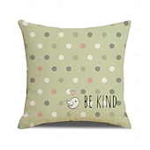 voordelige Decoratieve kussenslopen-Set van 4 paasbloemen kussenhoezen met konijntjesmotief, linnen sierkussenhoezen, lente decoratieve bankkussenhoezen