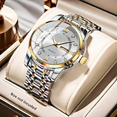 cheap Quartz Watches-Men's Watch, Men's Charm Luxury Watch, Rhinestone Decorations, Date and Calendar Functions, Night Light Display, Men's Fashionable Casual Watches, Best Men's