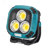 economico Luci e lanterne da campeggio-Lampada da lavoro a LED ricaricabile da 3300 lumen, 18 modalità di illuminazione, base magnetica, ingresso USB-C, gialla, materiale ABS, portatile, ampie applicazioni
