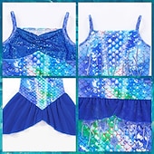  sereia Princesa sereia Vestidos Fantasia de festa temática Fantasias for Para Meninas Crianças Carnaval Baile de Máscaras Festa Feriado