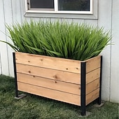 זול צמחים מלאכותיים וצמחייה-12 יחידות חבילות דשא אביב מלאכותי, צמחי ירק מלאכותיים עם 7 מזלגות, גבעולי דשא מלאכותיים לקיר צמחים, גינה, בית &amp;קישוט האירוע