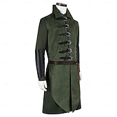 abordables Conjuntos-Conjunto Retro Antiguo Medieval Renacimiento Armas y Armaduras Chaleco Cinturón con accesorios Larga Ranger Corte A Disfraz Hombre 4 piezas Víspera de Todos los Santos Carnaval Mascarada Feria del