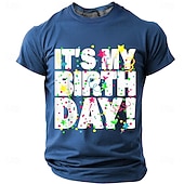  ανδρικό κείμενο με θέμα τα γενέθλιά μου πολύχρωμα κομφετί αστέρια χιουμοριστικό εορταστικό διασκέδαση γιορτή μπλουζάκι κανονική γραμμή πάρτι γενεθλίων γιορτή δώρο ρούχα ένδυση s m l xl xxl xxl xxxl