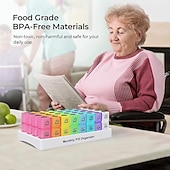  Monthly AM/PM Pill Organizer – Twice-a-Day Medicine & Vitamin Storage with Labels and Stickers for Easy Daily Management
