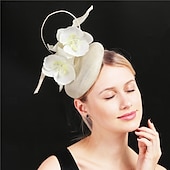economico Fascinatori &amp; Cappelli-Derby Copricapo Cappello Fascinator affascinante Gentildonna Floreale Piuma Costume Per donna Mascherata Tè Ascot Festival delle corse di cavalli Adulti Copricapo