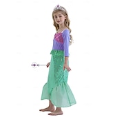 economico Costumi per bambine-Sirena Principessa Vestito Costume per festa a tema Film Cosplay for Ragazze Bambini Halloween Carnevale Mascherata Vacanza Feste Ferie