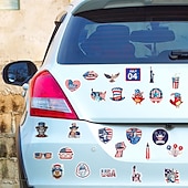  250 יחידות מדבקות 4 ביולי (5 סטים של 50) מדבקות ויניל עמידות למים עם דגל ארה"ב, פטריוטיות, למחשב נייד, אלבום תמונות, קישוטי מסיבה ליום העצמאות, ילדים ומבוגרים